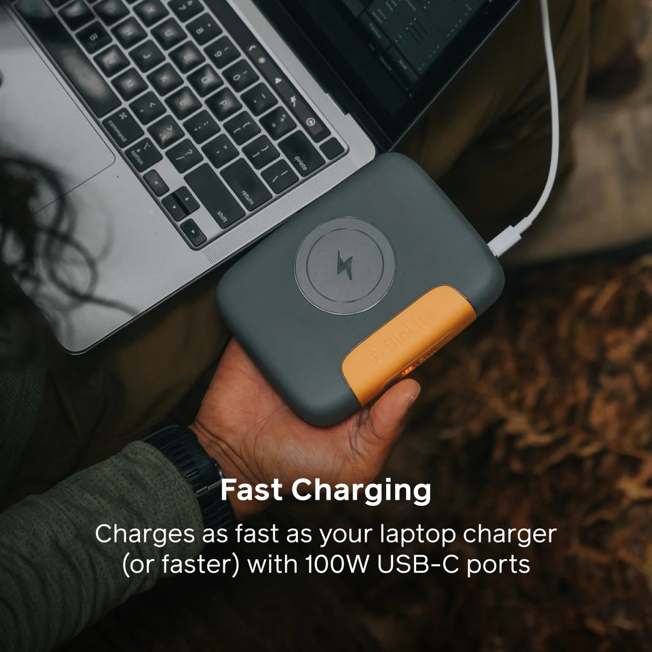 Simultaneously charge up to 5 devices. The Charge 100 Max is a 25,000mAh portable176. power bank with a magnetic wireless deck, high-speed 100W USB-C/ USB-A ports