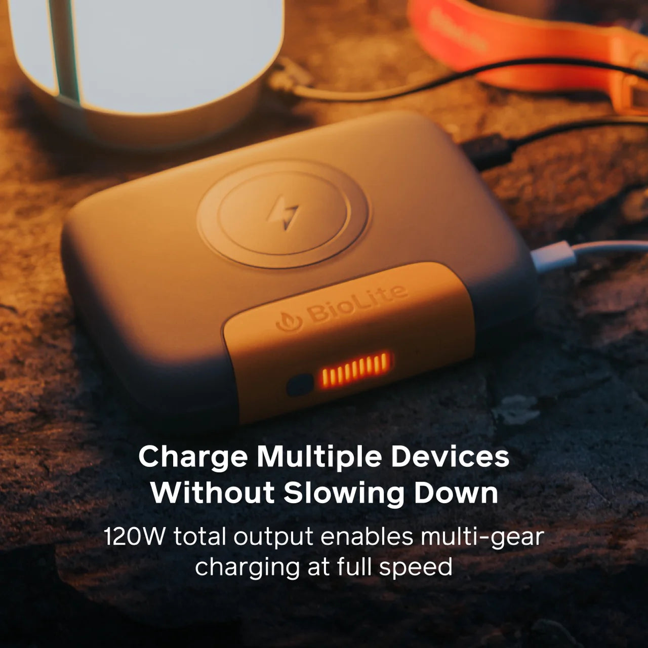 Simultaneously charge up to 5 devices. The Charge 100 Max is a 25,000mAh portable176. power bank with a magnetic wireless deck, high-speed 100W USB-C/ USB-A ports