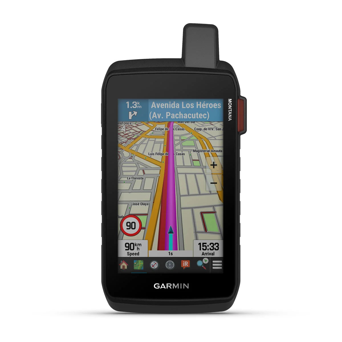 Montana 710i with advanced outdoor features, inReach technology for two-way messaging & interactive SOS alerts, ideal for navigation on foot, bike, kayak & ATV