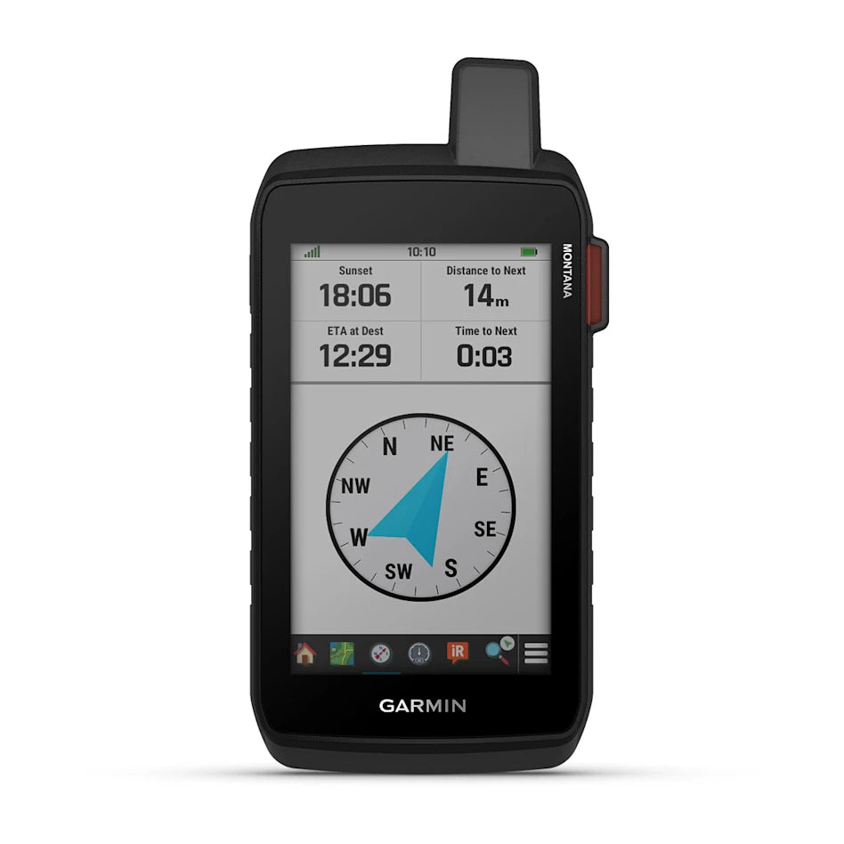 Montana 710i with advanced outdoor features, inReach technology for two-way messaging & interactive SOS alerts, ideal for navigation on foot, bike, kayak & ATV