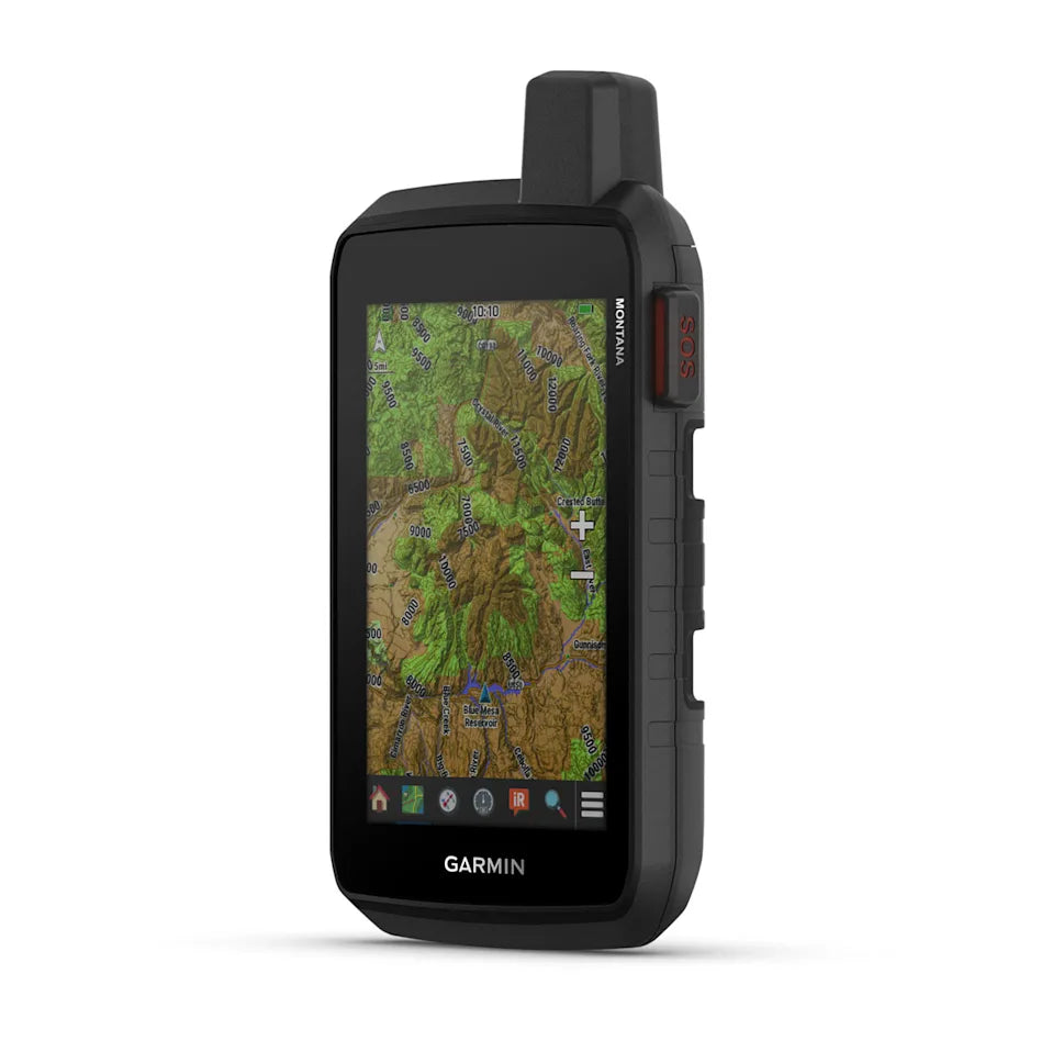 Montana 710i with advanced outdoor features, inReach technology for two-way messaging & interactive SOS alerts, ideal for navigation on foot, bike, kayak & ATV