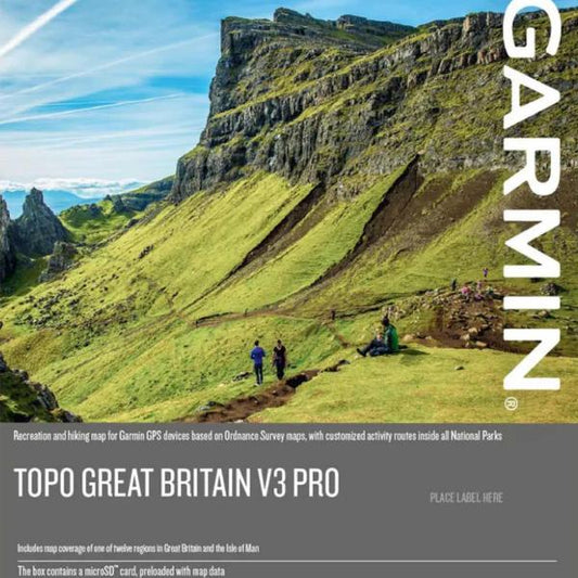 The Garmin Topo Great Britain v3 Pro 1:50k gives you full-coverage Ordnance Survey 1:50k recreational map for Great Britain, to be used with an Outdoor GPS unit