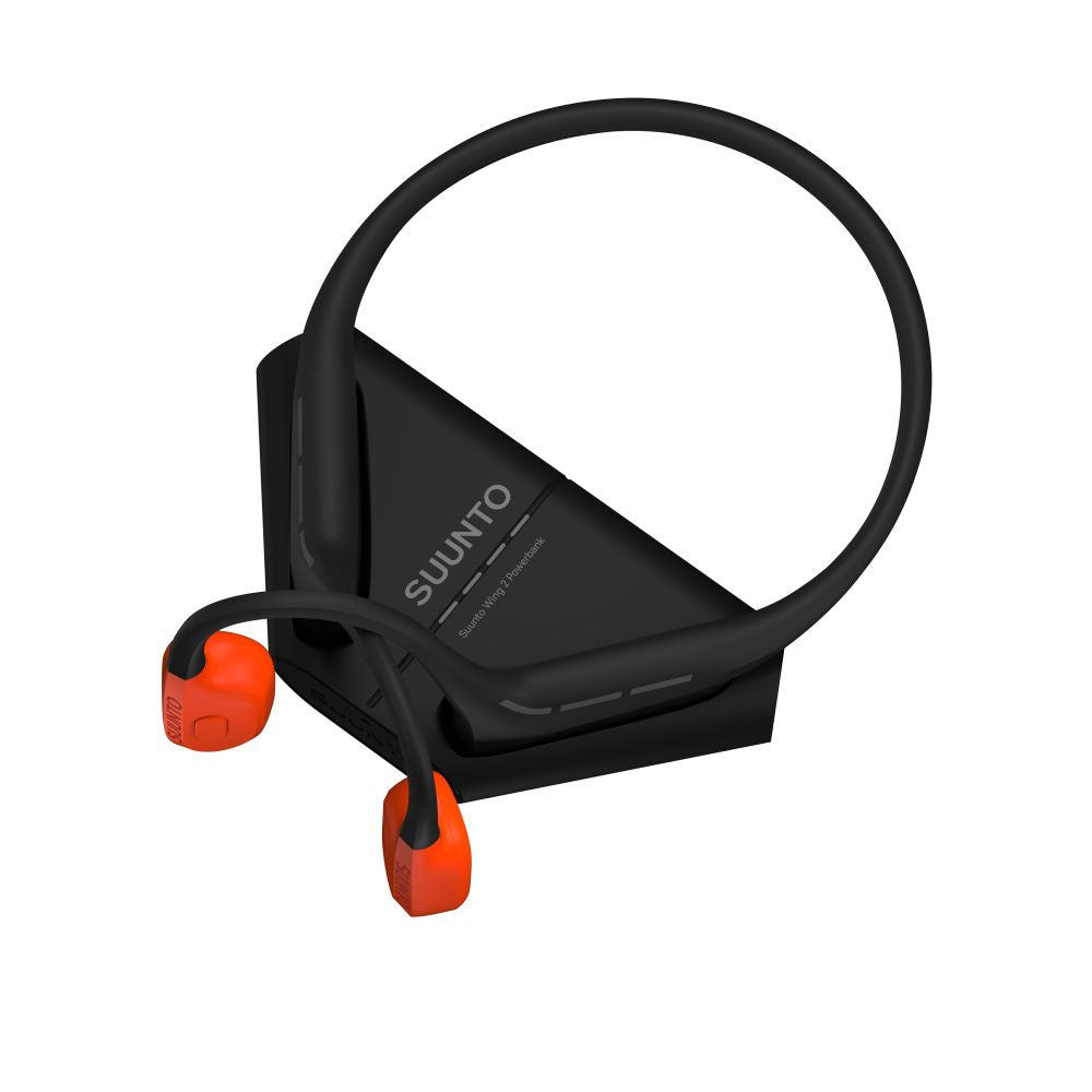 Suunto Wing 2 premium bone conduction headphones with LED lights & battery life of up to 12 hours and an additional 24 hours from the external powerbank