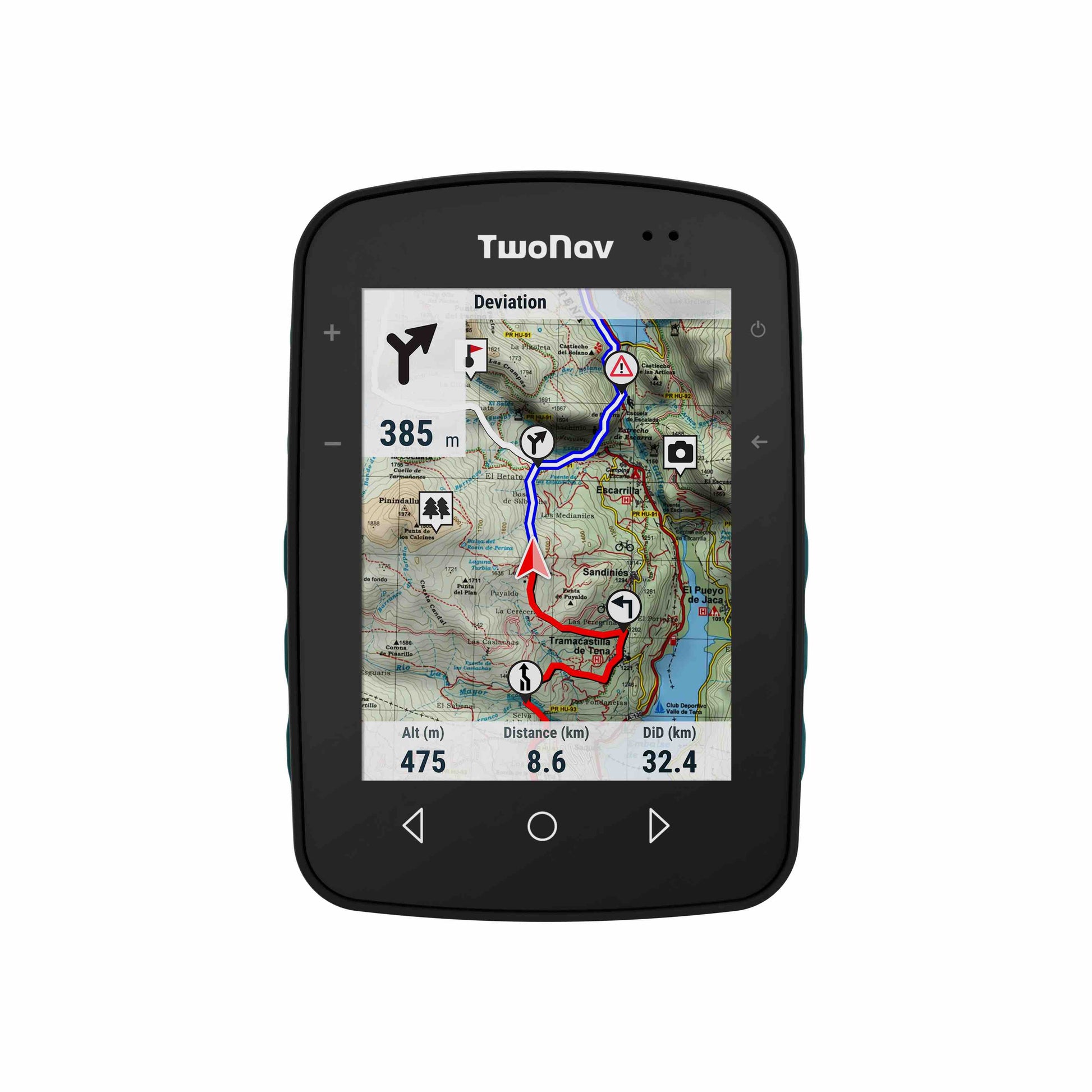 The TwoNav Terra is the outdoor GPS navigator for adventure lovers, explore safely and without limits for all kinds of activities with a larger 3.7" screen