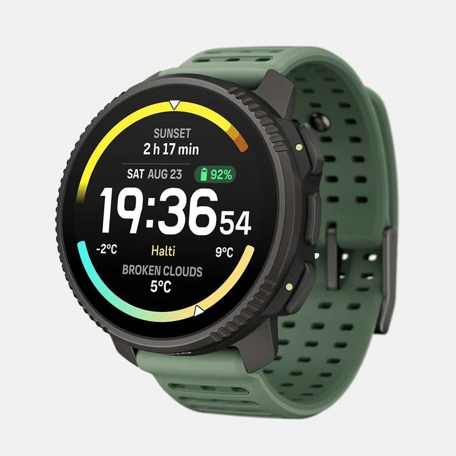 The Suunto Vertical 2 improves upon the original with a brighter, larger AMOLED screen, a redesigned optical heart rate sensor & a built-in LED flashlight