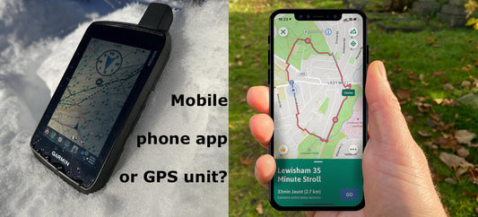 Mobile phone app V GPS unit when navigating outdoors