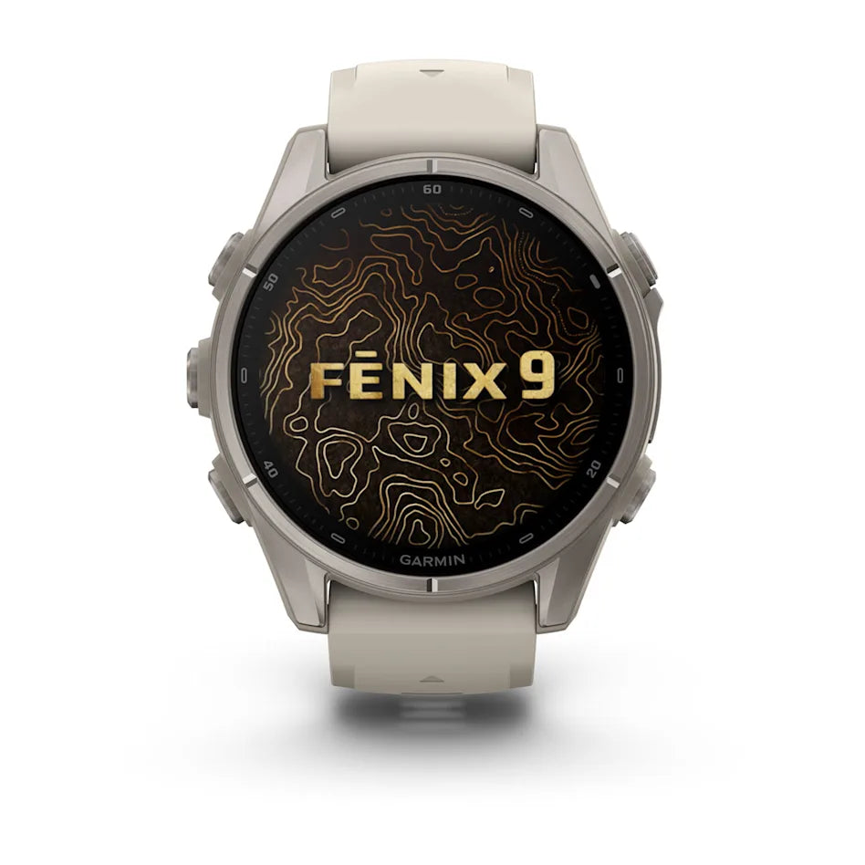 Garmin Fenix 9 premium GPS smartwatch styled for smaller wrists, it features enhanced stamina & endurance tracking + smoother, more intuitive routable maps.