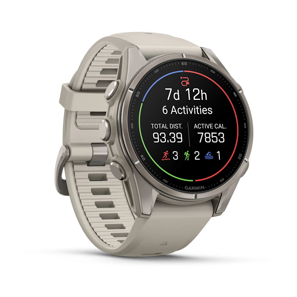 Garmin Fenix 9 premium GPS smartwatch styled for smaller wrists, it features enhanced stamina & endurance tracking + smoother, more intuitive routable maps.
