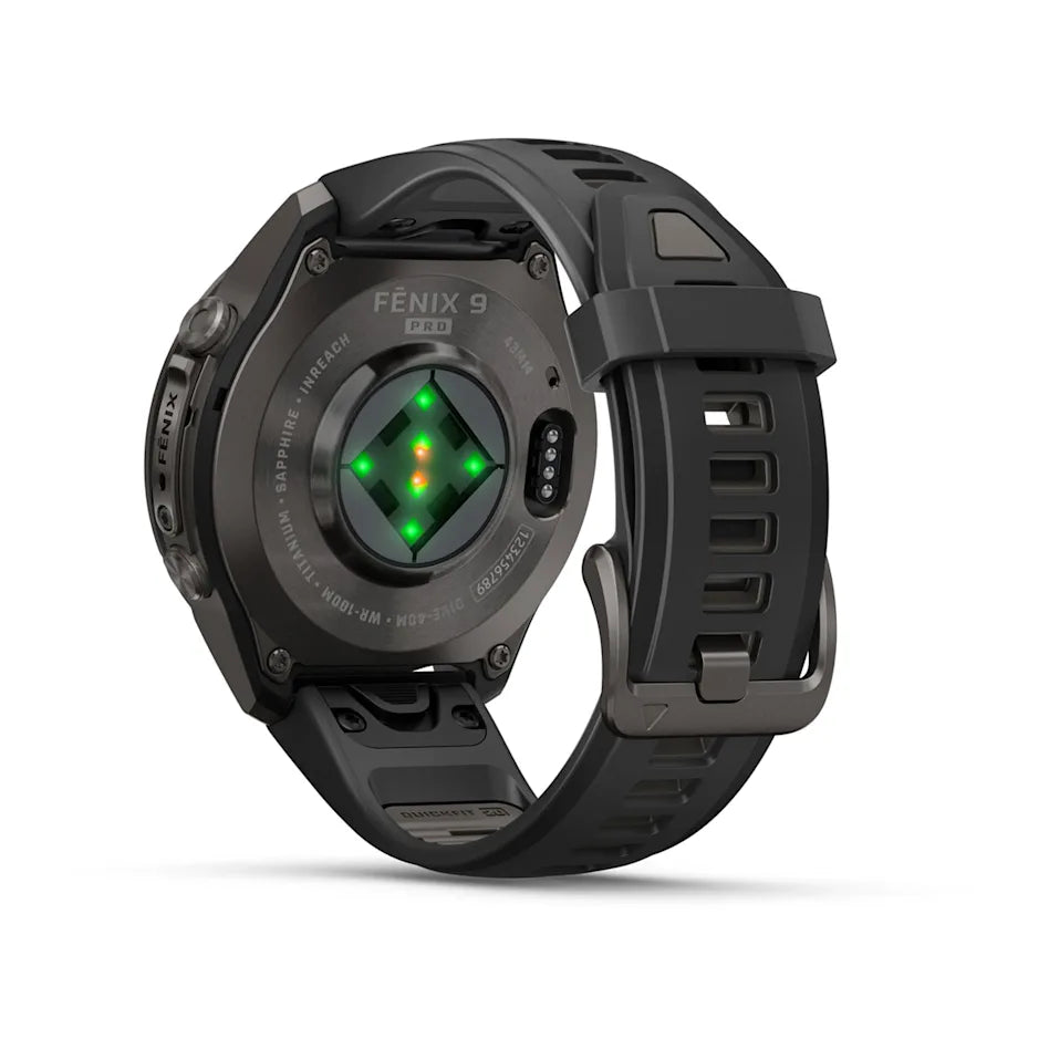 Garmin Fenix 9 Pro inReach - has a durable titanium case, bright AMOLED display + inReach LTE off-grid satellite connectivity