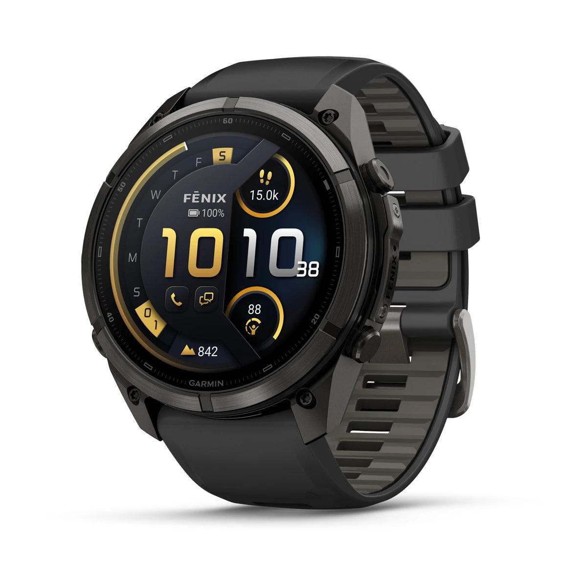 Garmin Fenix 9 Pro inReach - has a durable titanium case, bright AMOLED display that’s the largest of any fēnix + inReach LTE off-grid satellite connectivity