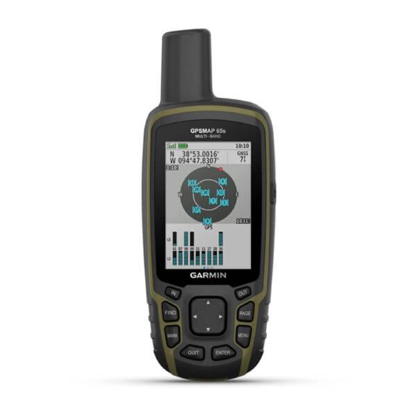 The satellite page on the Garmin GPSMAP65s