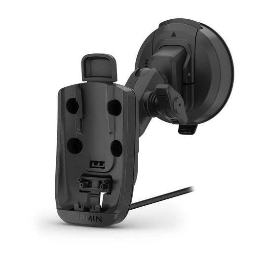 One-handed, quick-release operation, this powered mount with suction cup allows for easy grab-and-go accessibility with your GPSMap 66i, 66sr, 67 & 67i GPS