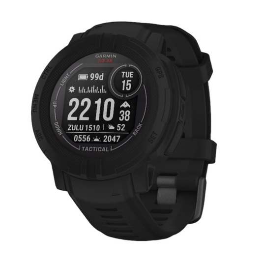 Garmin Instinct 2 Solar Tactical rugged multisport GPS smartwatch is equipped with tactical-specific features and has solar charging to keep you going.