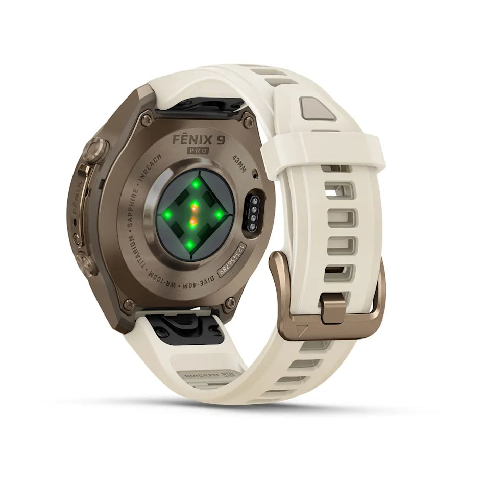 Garmin Fenix 9 Pro inReach - has a durable titanium case, bright AMOLED display + inReach LTE off-grid satellite connectivity