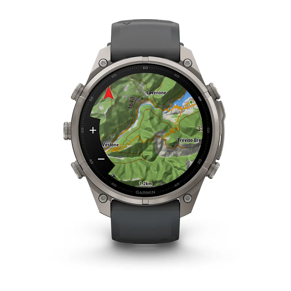 Garmin Fenix 9 Pro inReach - has a durable titanium case, bright AMOLED display + inReach LTE off-grid satellite connectivity