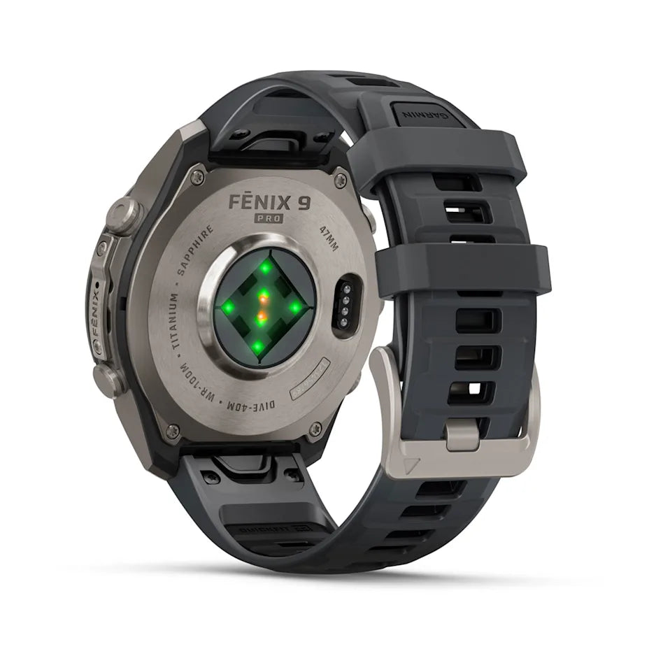 Garmin Fenix 9 Pro inReach - has a durable titanium case, bright AMOLED display + inReach LTE off-grid satellite connectivity