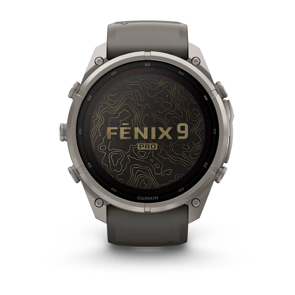 Garmin Fenix 9 Pro inReach Solar 51mm - this premium multisport GPS smartwatch has a durable titanium case and a solar charged display for long battery life.
