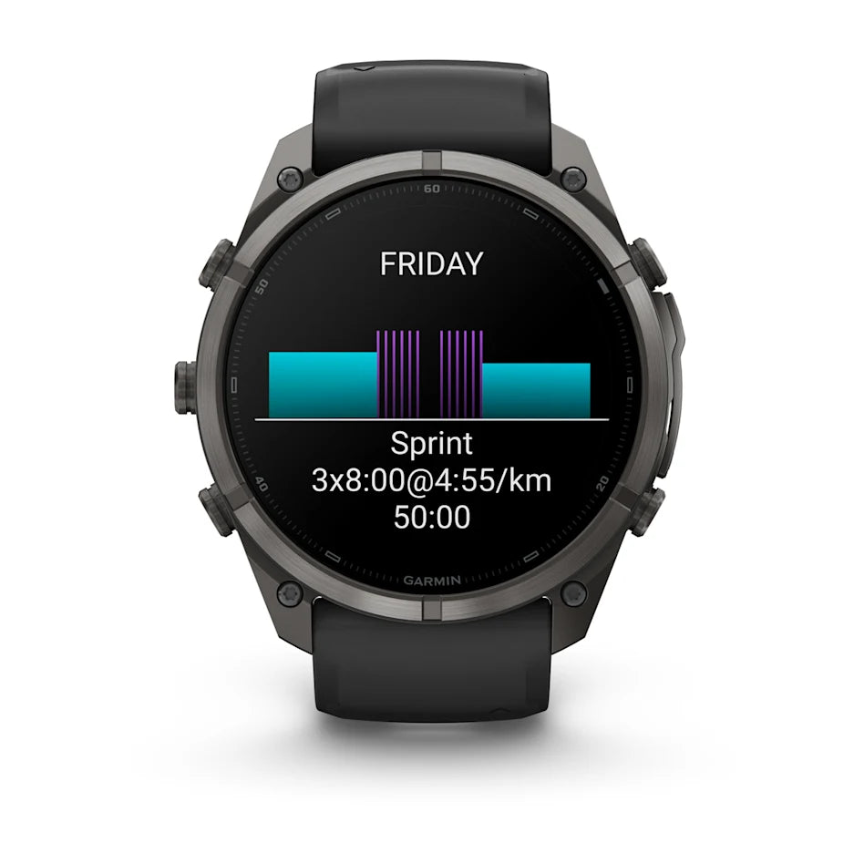 Garmin Fenix 9 Pro 51mm GPS watch Built for serious athletes and adventurers, with a durable titanium case and a bright AMOLED display.