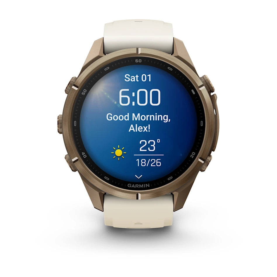 Garmin Fenix 9 Pro 43mm GPS watch Built for serious athletes and adventurers, with a durable titanium case and a bright AMOLED display.