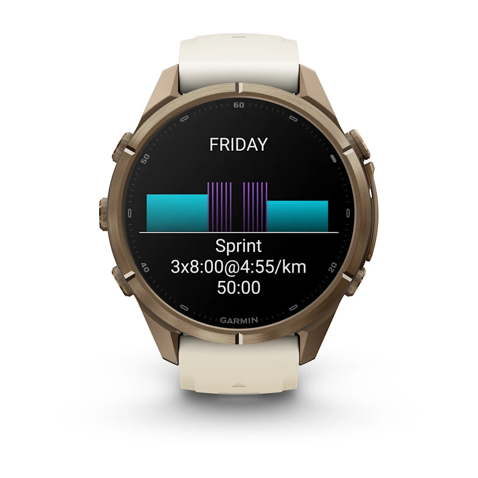 Garmin Fenix 9 Pro 43mm GPS watch Built for serious athletes and adventurers, with a durable titanium case and a bright AMOLED display.
