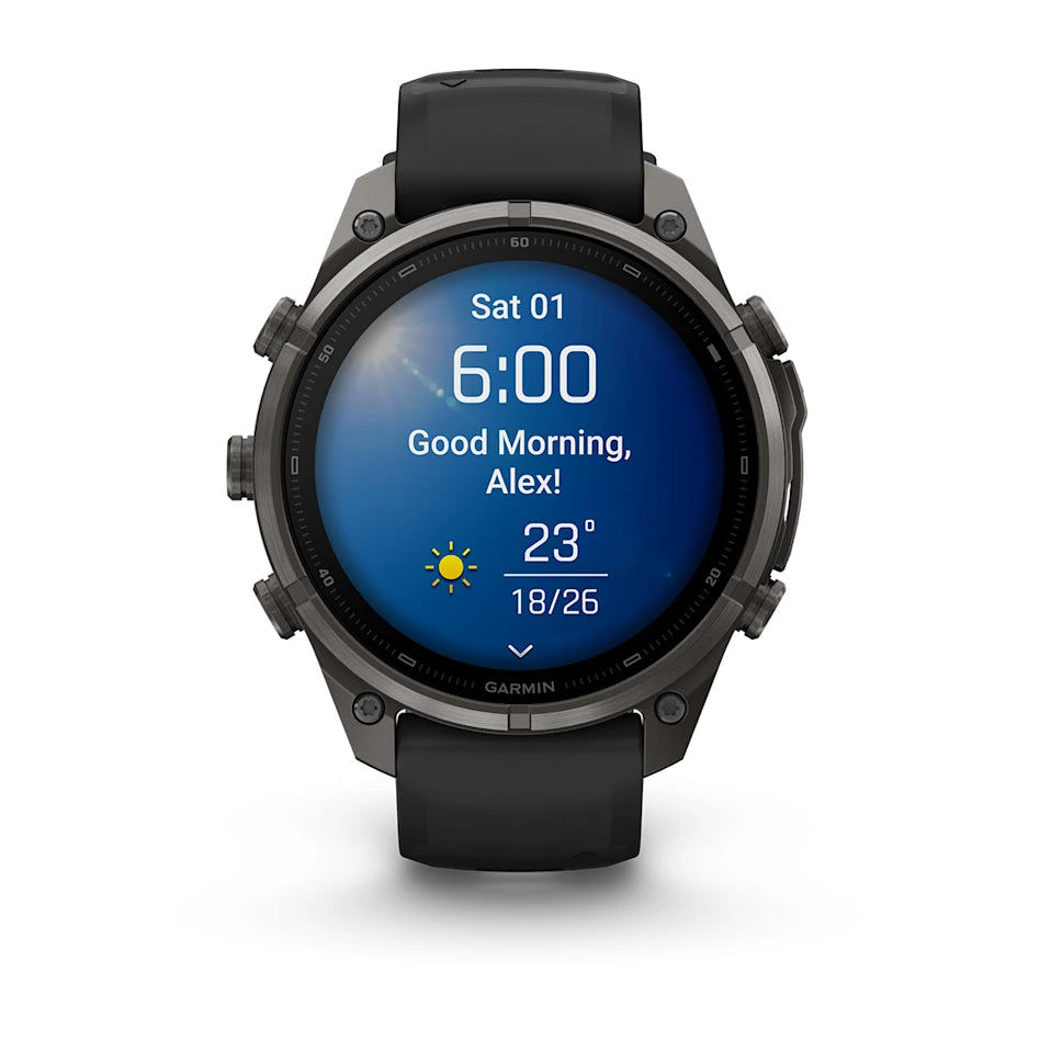 Garmin Fenix 9 Pro 47mm GPS watch Built for serious athletes and adventurers, with a durable titanium case and a bright AMOLED display.