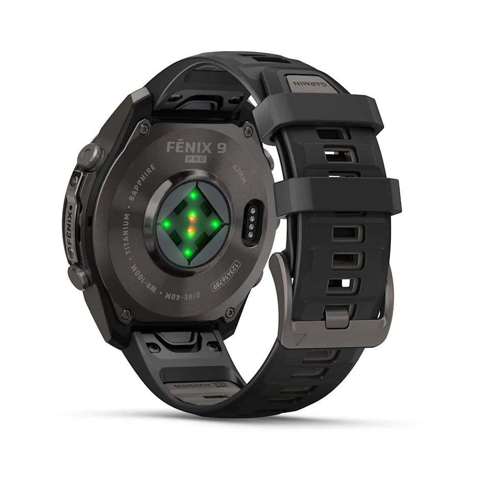 Garmin Fenix 9 Pro 47mm GPS watch Built for serious athletes and adventurers, with a durable titanium case and a bright AMOLED display.