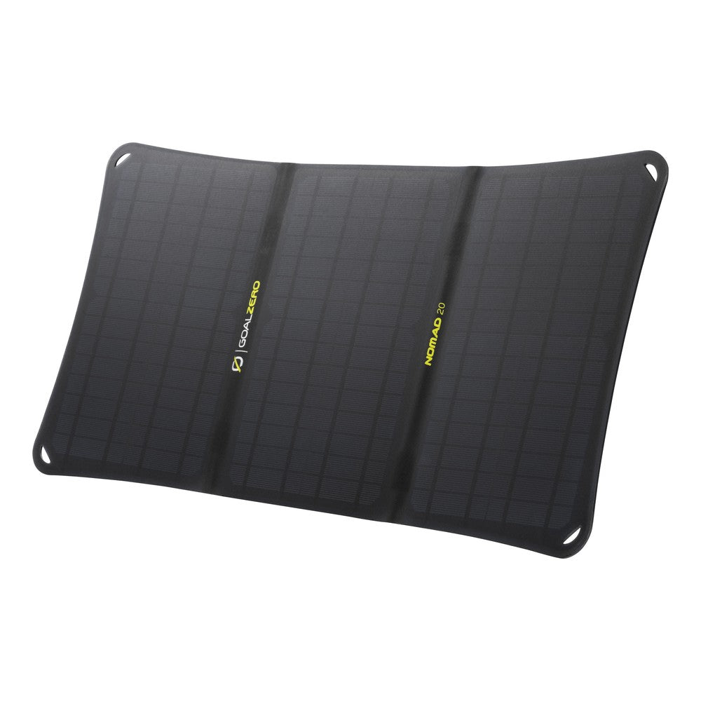 Charge a wide range of small to medium size devices from the sun with this 20 watt foldable solar panel