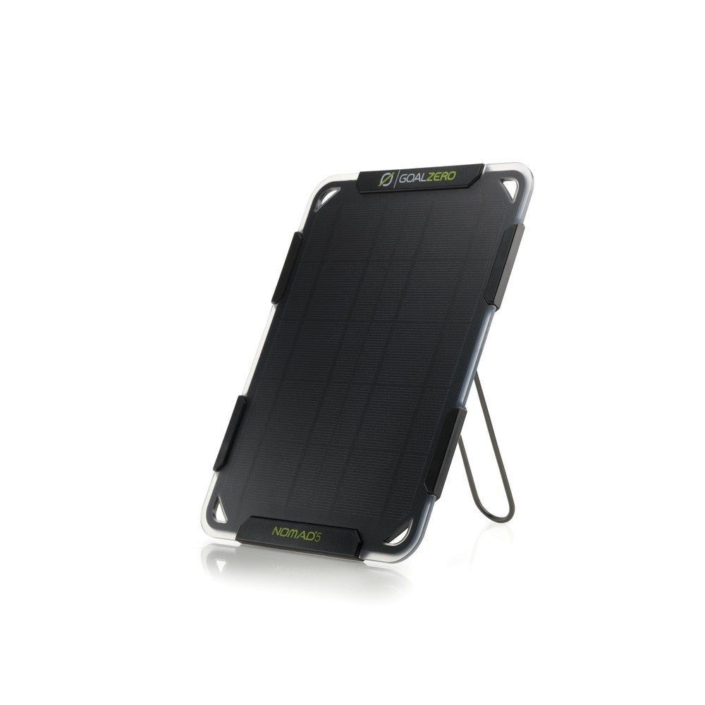 A lightweight solution for on-the-go power from the sun, the Nomad 5 features 5 watts of monocrystalline with an AA Battery / Powerbank