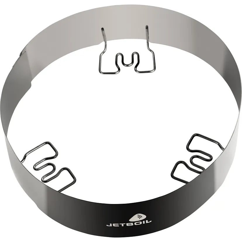 Boost boil speed and fuel efficiency in windy conditions with this compact windscreen accessory—packs inside your cook pot for easy travel.