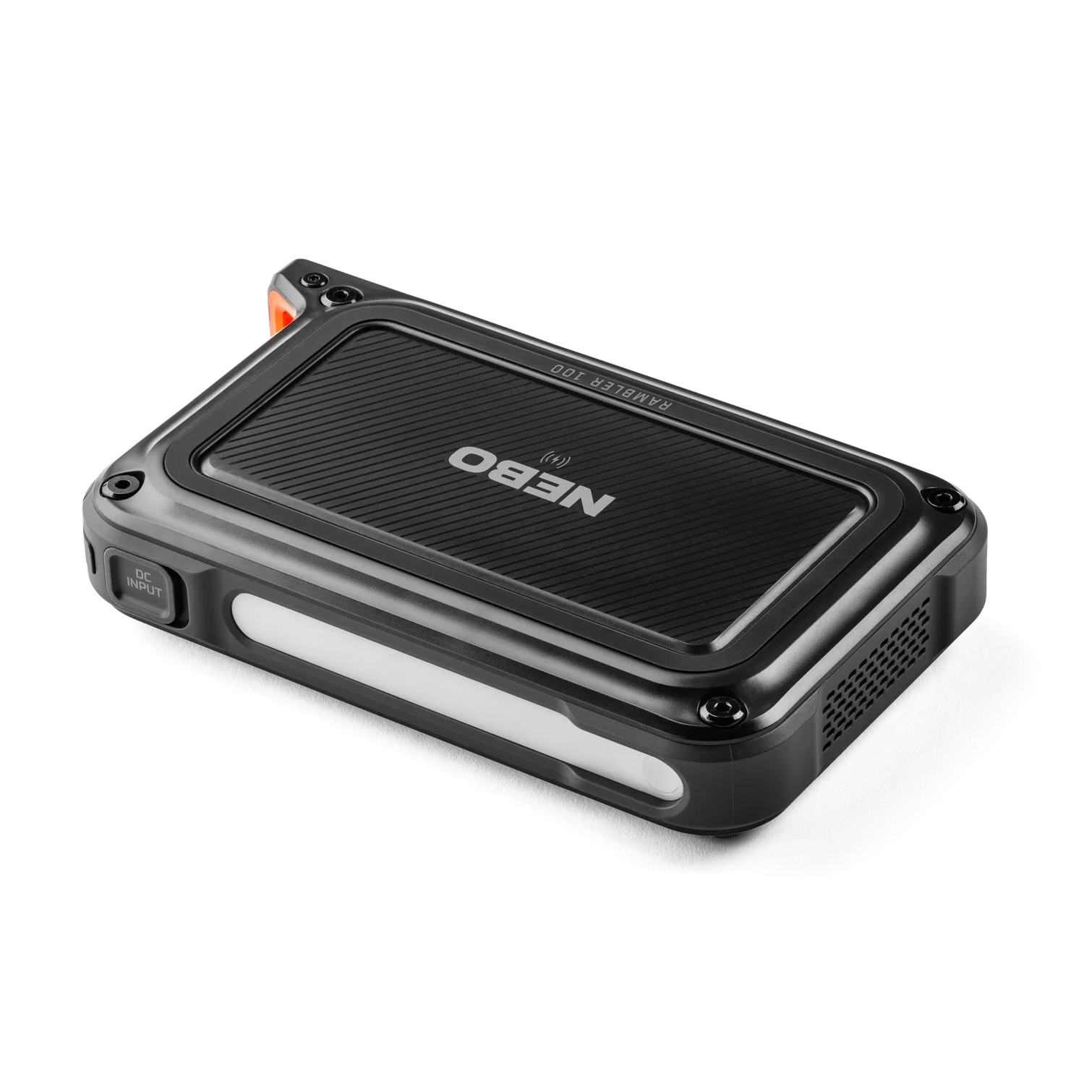 The Rambler 100 is a hand-held, portable power station that is ready to go wherever you may roam with USB charging ports and wireless dock. Built with a rugged, impact-resistant body that is stylish enough to be a companion to power your laptop or smartphone