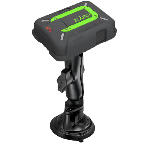 Ideal for securing the ZOLEO satellite communicator on the windscreen of a vehicle or vessel, the ZOLEO Universal Mount Kit secures the ZOLEO device in place and keeps it charged.