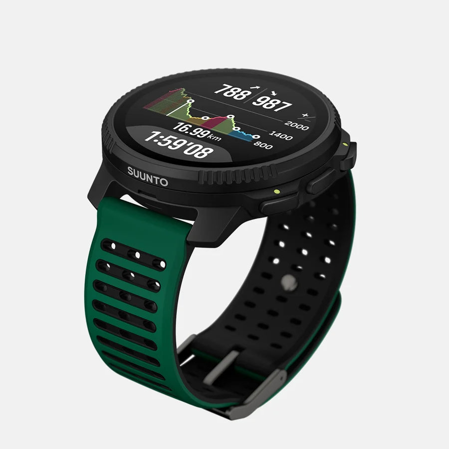 The Suunto Vertical 2 improves upon the original with a brighter, larger AMOLED screen, a redesigned optical heart rate sensor & a built-in LED flashlight 