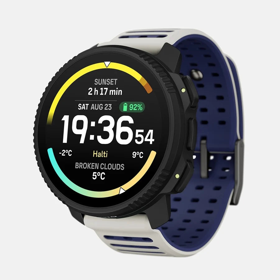 The Suunto Vertical 2 improves upon the original with a brighter, larger AMOLED screen, a redesigned optical heart rate sensor & a built-in LED flashlight 