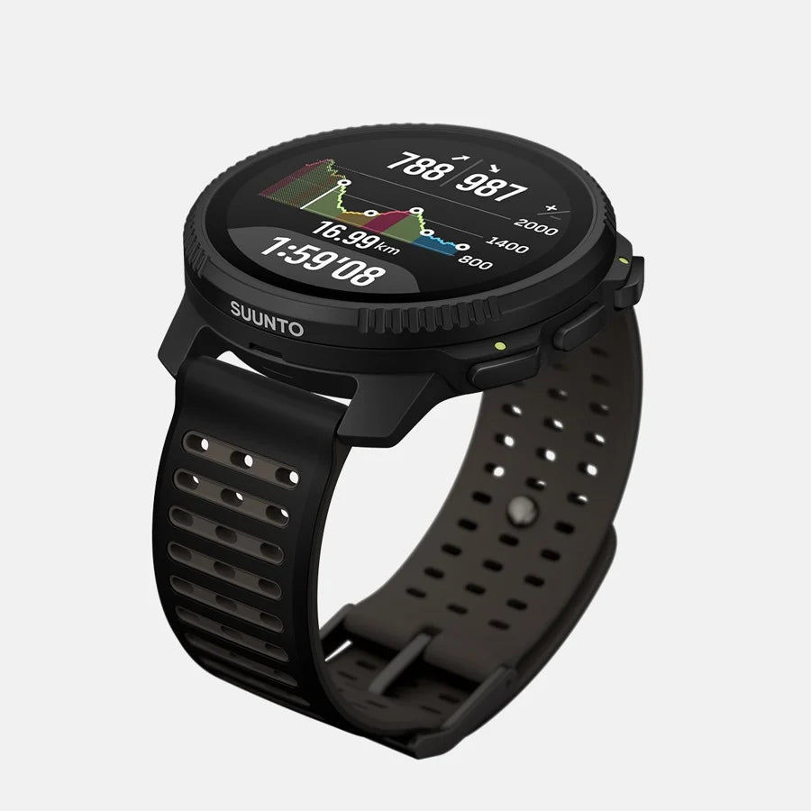 The Suunto Vertical 2 improves upon the original with a brighter, larger AMOLED screen, a redesigned optical heart rate sensor & a built-in LED flashlight 